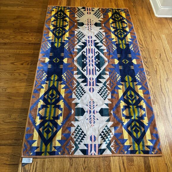 New Two Pendleton Beach Towel Blanket Journey West Bright Southwestern 40 X 70 - Picture 9 of 14